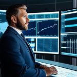 A professional male cybersecurity expert, fully clothed in a modest business suit, stands in a high-tech security operations center, observing complex data visualizations on multiple large, glowing screens. His expression is focused and determined, reflecting the constant vigilance required in the digital battleground. The scene conveys a sense of quiet intensity and responsibility. Safe for work, appropriate content, appropriate attire, professional photography, perfect anatomy, correct proportions, natural pose, well-formed hands, proper finger count, natural body proportions, high quality.