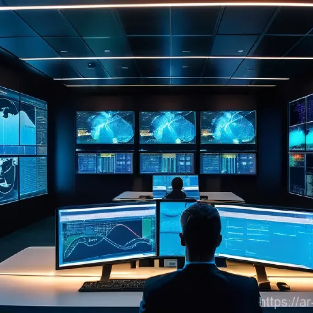 SIEM Security Information and Event Management  활용법 - **Prompt: "A sleek, futuristic cybersecurity operations center. In the foreground, a diverse team of...