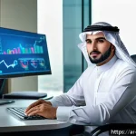 사이버보안 업계에서의 연봉 협상 성공 사례 - A professional Middle Eastern cybersecurity expert in formal business attire, sitting confidently at...